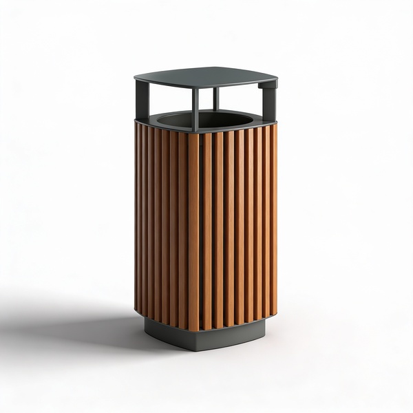 Урна Бонн квадратная с крышкой